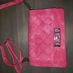 Mix No6 Chaessa quilted suede crossbody purse